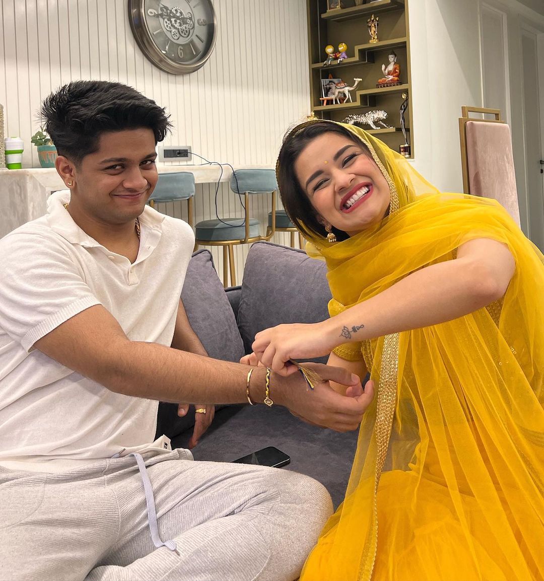 Avneet Kaur with her Brother